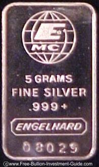 5gram engelhard silver bar