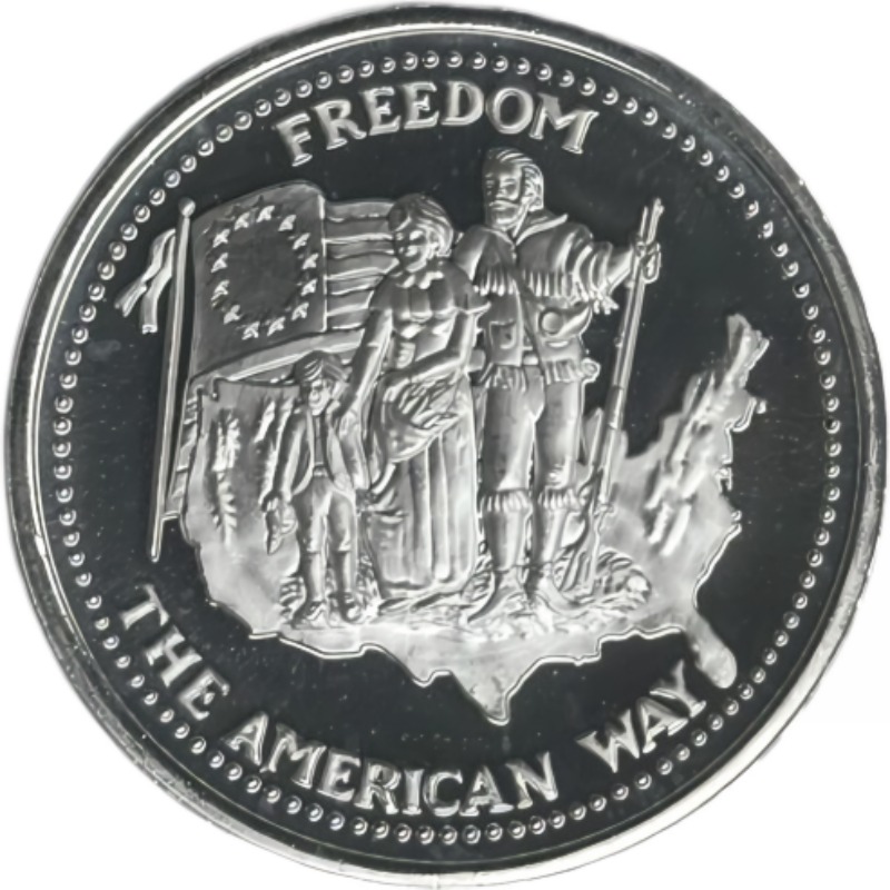 Johnson Matthey 1oz. "The American Way" Freedom Round - reverse