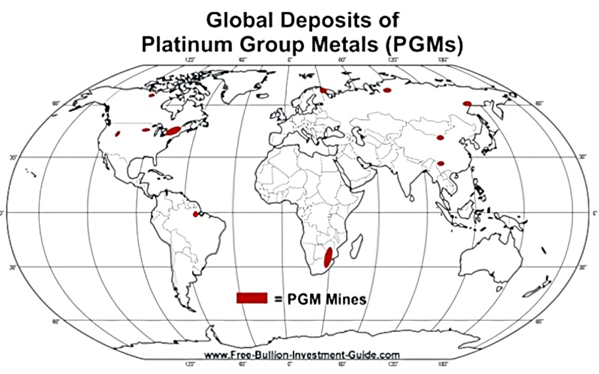 Global Deposits of Platinum Group Metals (PGMs) - Palladium/Platinum Buying Guide