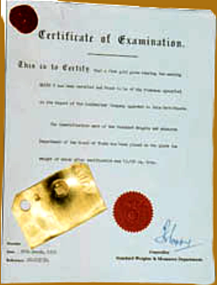 Perth Mint 999.999 Gold Plate and Certificate