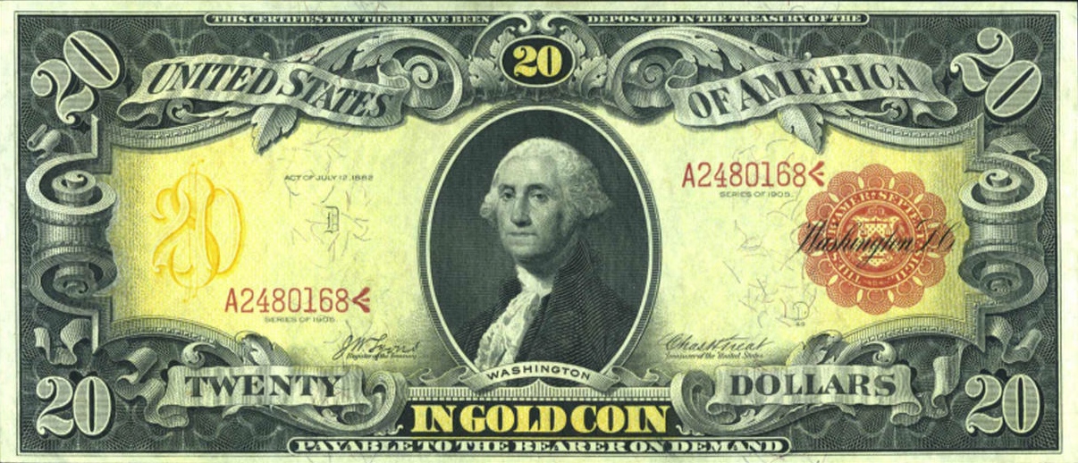 1905 $20.00 - United States Gold Certificate