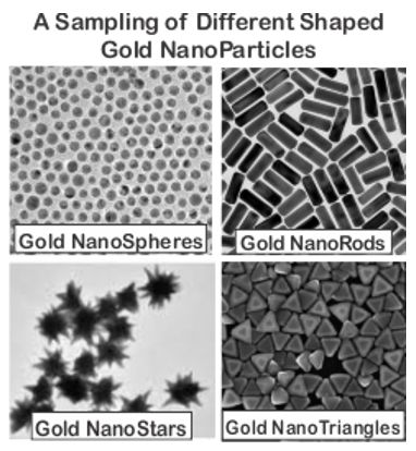 different gold nano shapes
