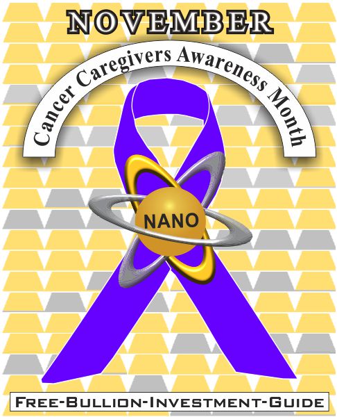 Cancer CareGiver Awareness Ribbon - Gold Nano - November