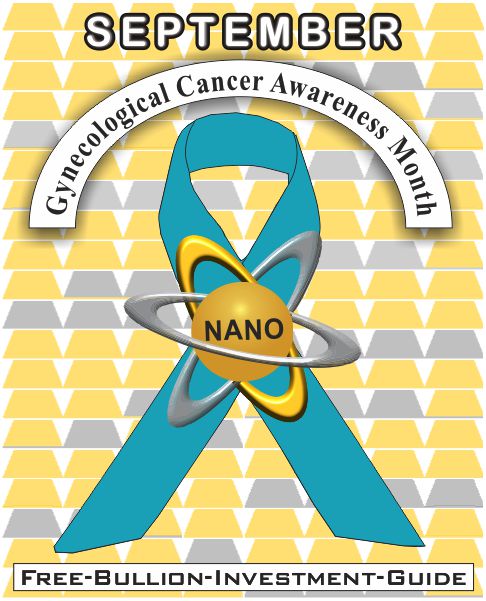 Gynecological Cancer Awareness Ribbon - Gold Nano - September