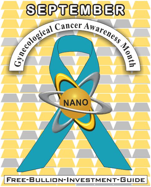 Gynecological Cancer Awareness Ribbon - Gold Nano - September