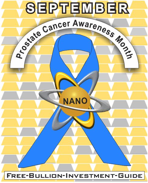 Prostate Cancer Awareness Ribbon - Gold Nano - September
