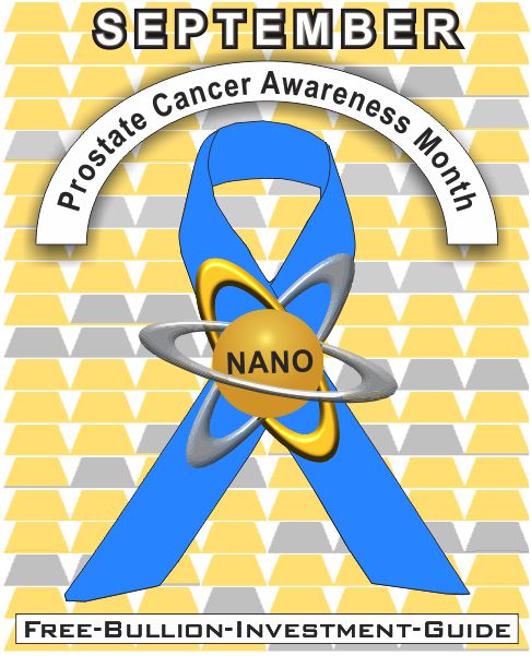 Prostate Cancer Awareness Ribbon - Gold Nano - September