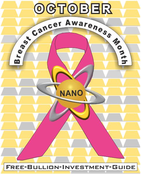 Breast Cancer Awareness Ribbon - Gold Nano - October