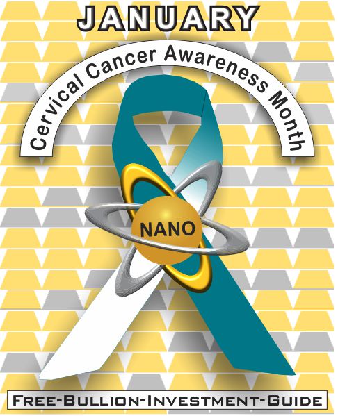 Cervical Cancer Awareness Gold Nano Ribbon