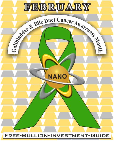 Gallbladder & Bile Duct Cancer Awareness Ribbon - Gold Nano - February