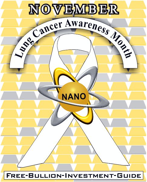 lung cancer awareness - gold nano ribbon