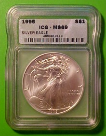 icg graded silver eagle