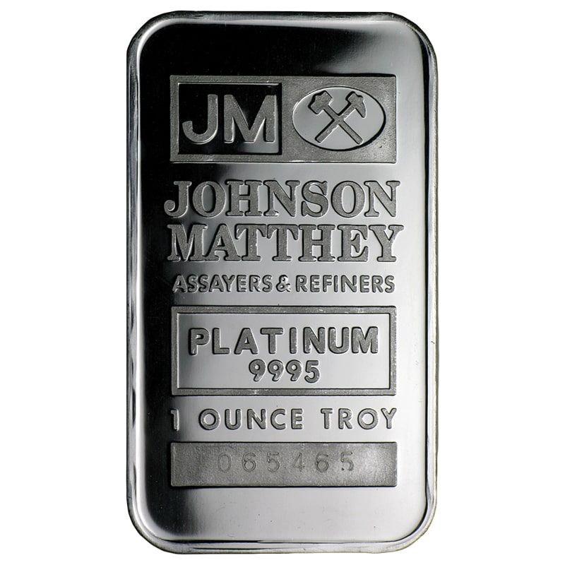Johnson Matthey - 1oz. Platinum Bullion bar