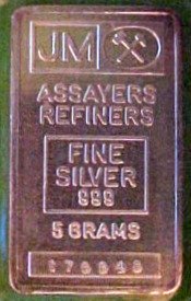 Johnson Matthey - 5gram Silver Bullion Bar
