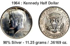 kennedy half dollar - 90%