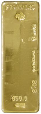 pamp 400oz gold bar