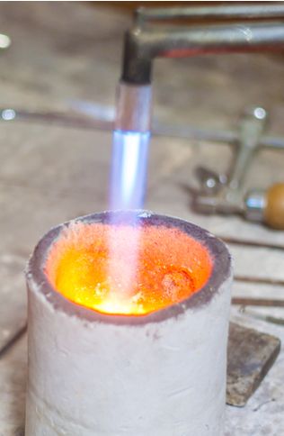 melting gold