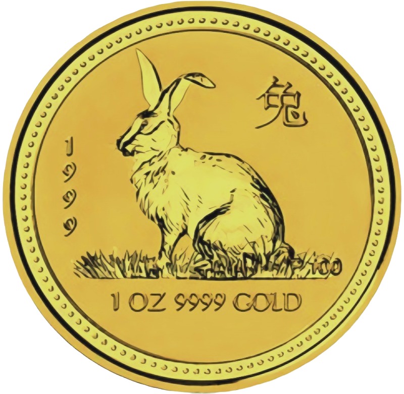 gold lunar coin