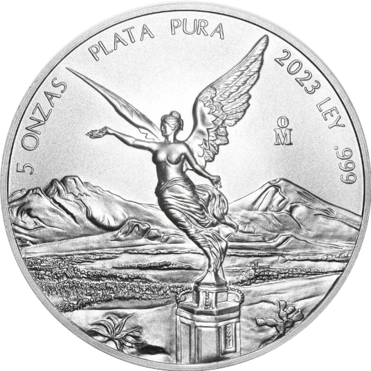 5oz. Silver Mexican Libertad Reverse