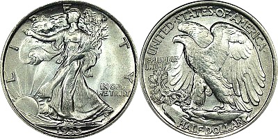 walking liberty half dollar