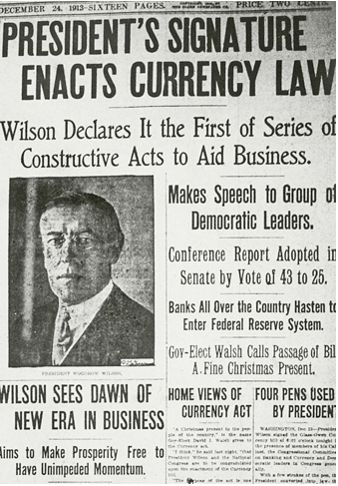 wilson enacts currency law